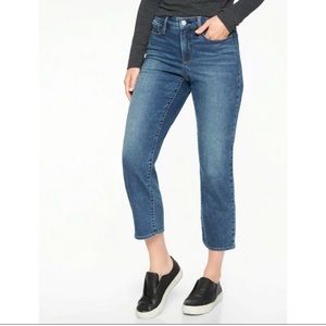 {Athleta} Sculptek Straight Jeans Mid Rise Stretch Lapis Wash